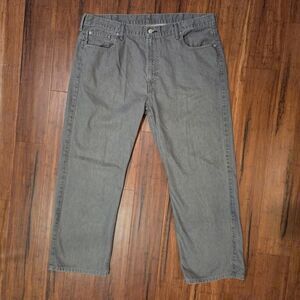 Levi's 569 Grey Denim Jeans Loose Straight Baggy Relaxed 42x32 Y2K Skater Grunge